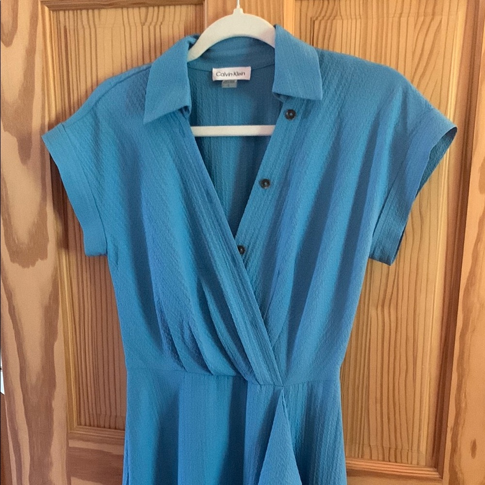 🌥️ Calvin Klein Teal Blue Midi Dress 🌥️